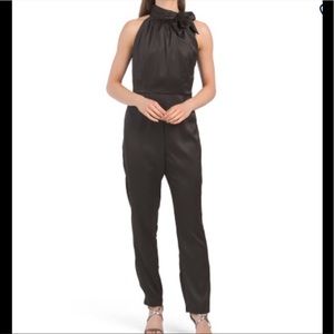 Nicole Miller New York Halter Tie Neck Jumpsuit